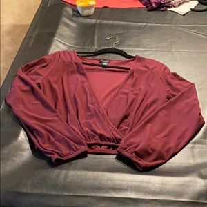Burgundy blouse